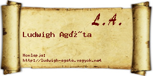 Ludwigh Agáta névjegykártya